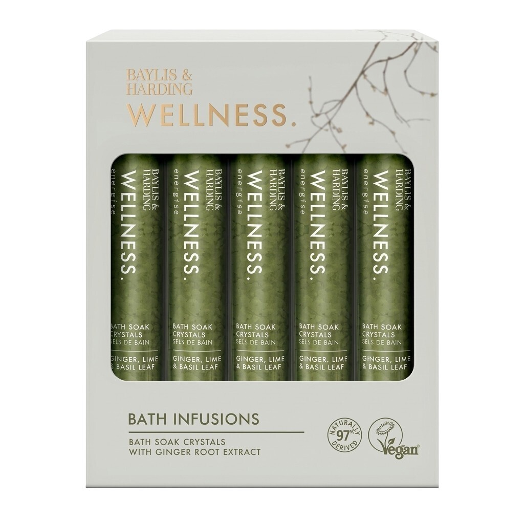 Baylis & Harding Darčeková sada solí do kúpeľa Ginger, Lime & Basil 5 ks