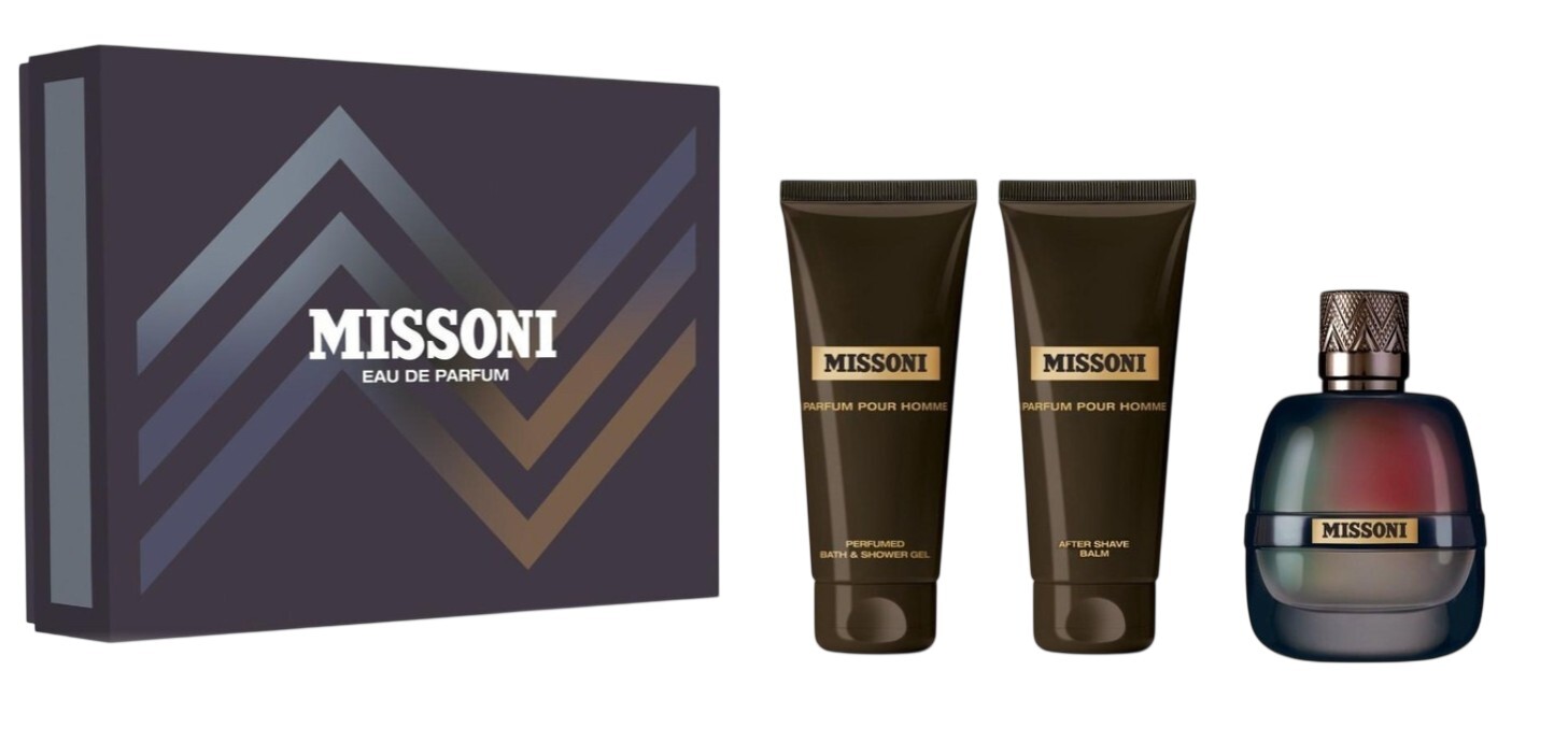 Missoni Missoni Pour Homme - EDP 100 ml + balzam po holení 100 ml + sprchový gél 100 ml