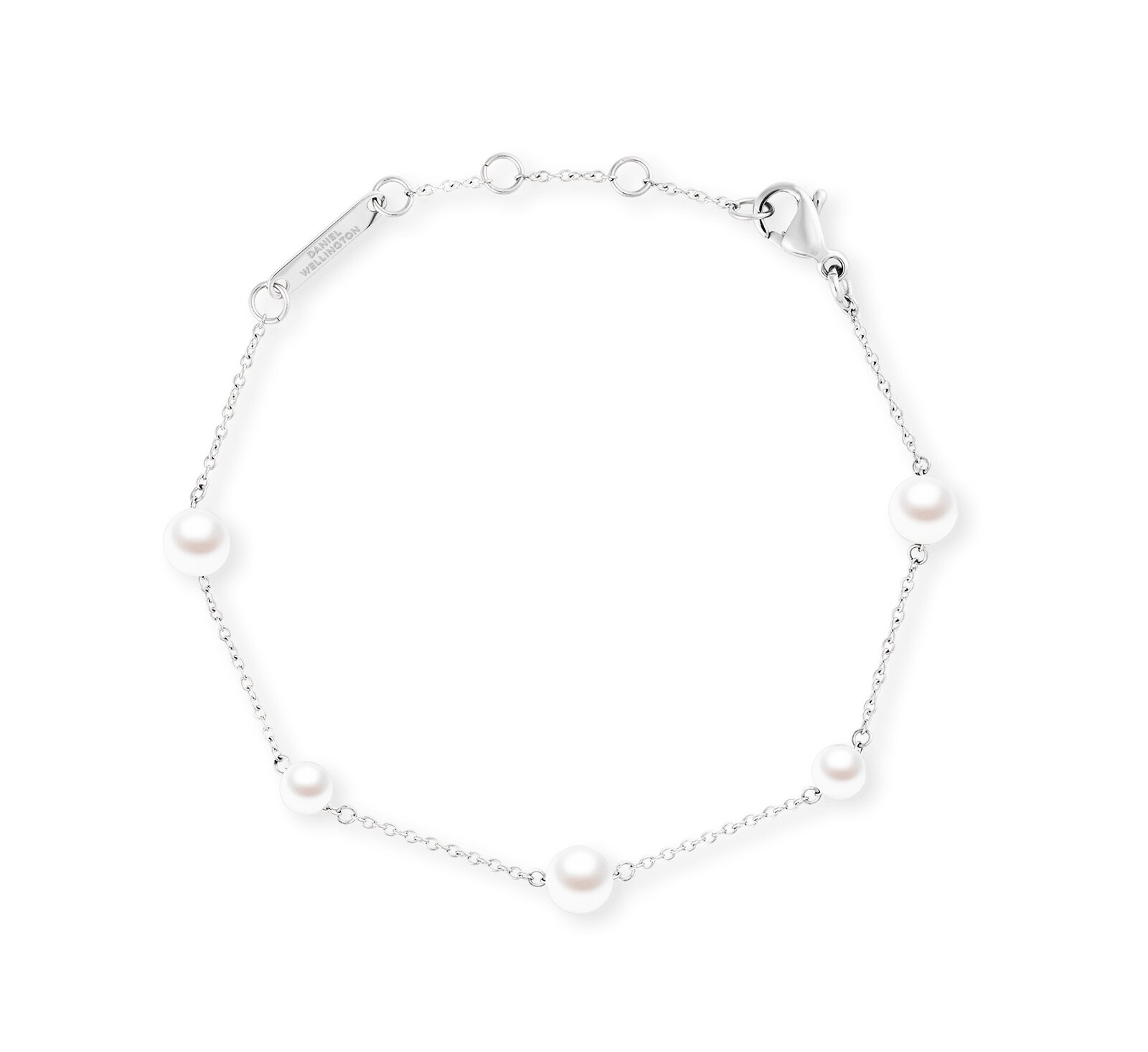 Daniel Wellington Oceľový náramok s perlami Swarovski Pearl Step DW00402106