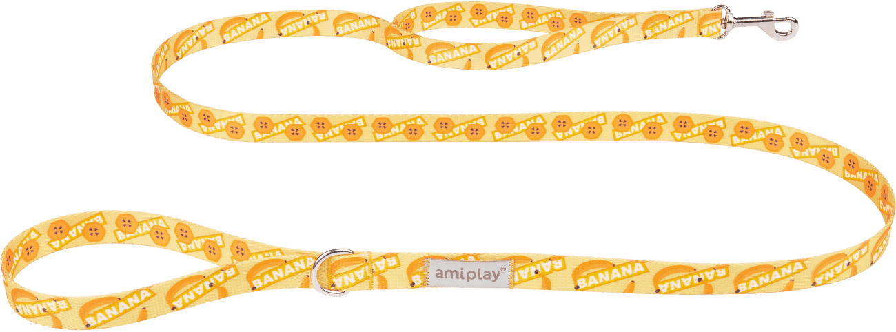 Vodítko pre psy Amiplay BeHappy Banana XL 150 cm × 2,5 cm