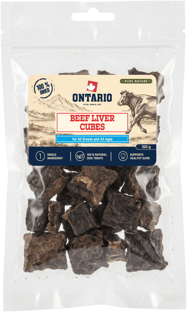 Sušené hovädzie pečeňové kocky Ontario Pure Nature 100 g