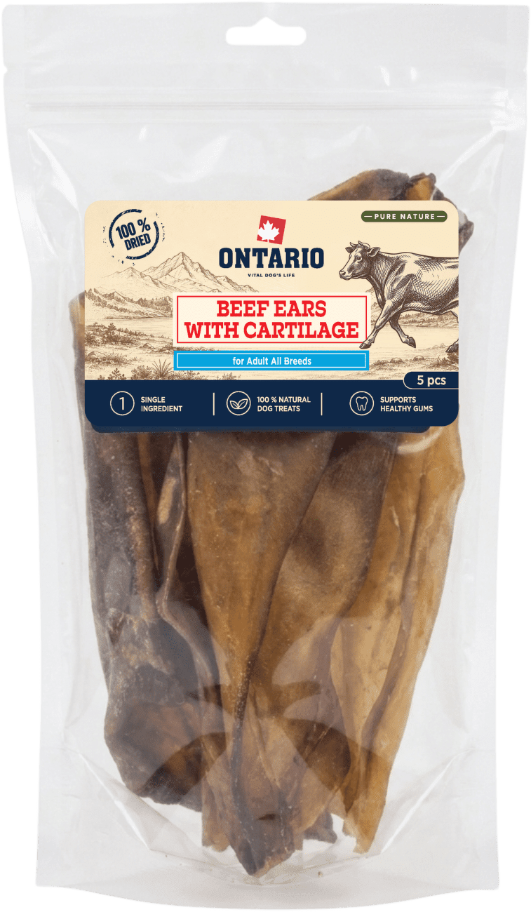 Sušené hovädzie uši s chrupavkou Ontario Pure Nature 5 ks