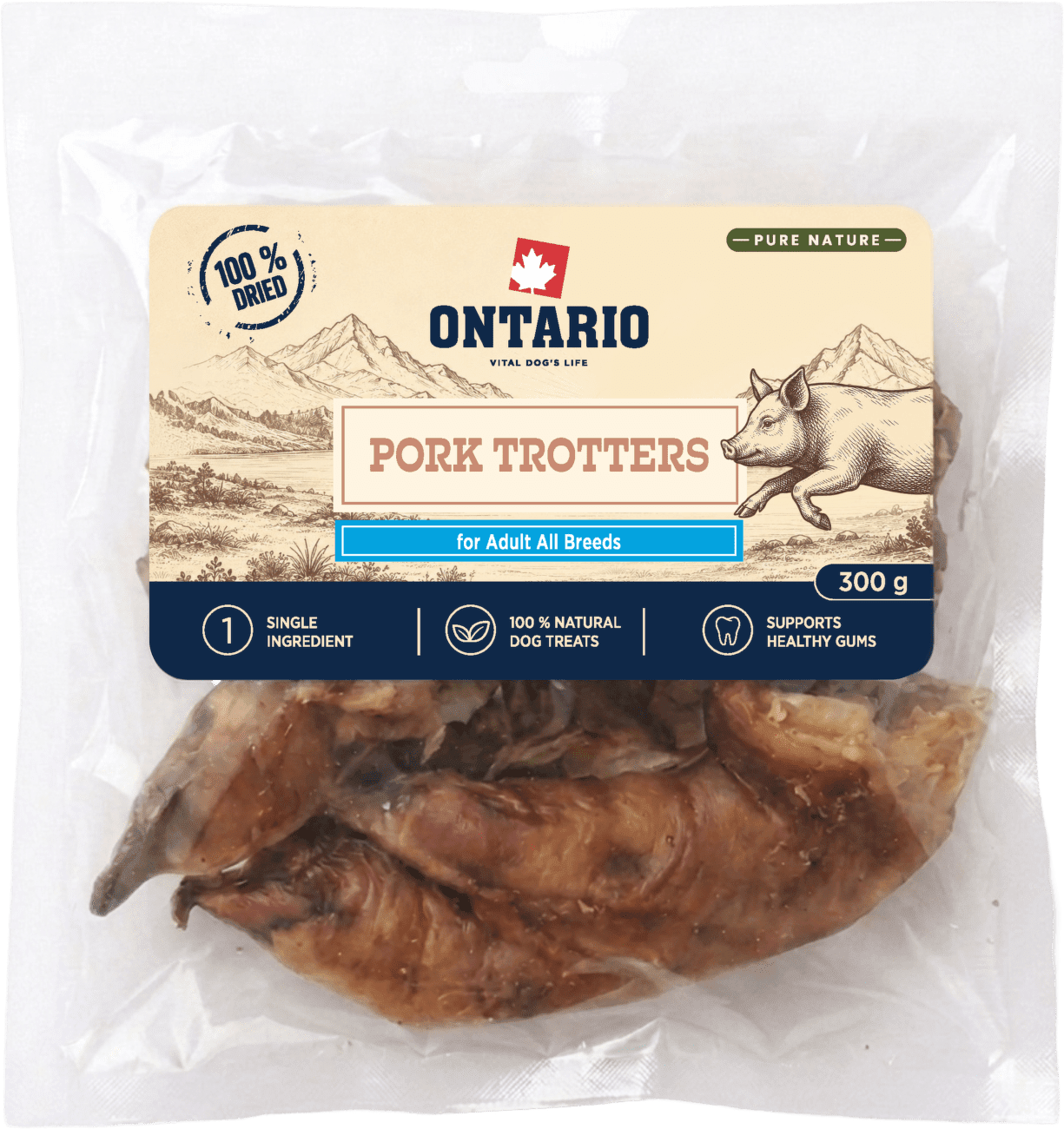 Sušené bravčové pacičky Ontario Pure Nature 300 g