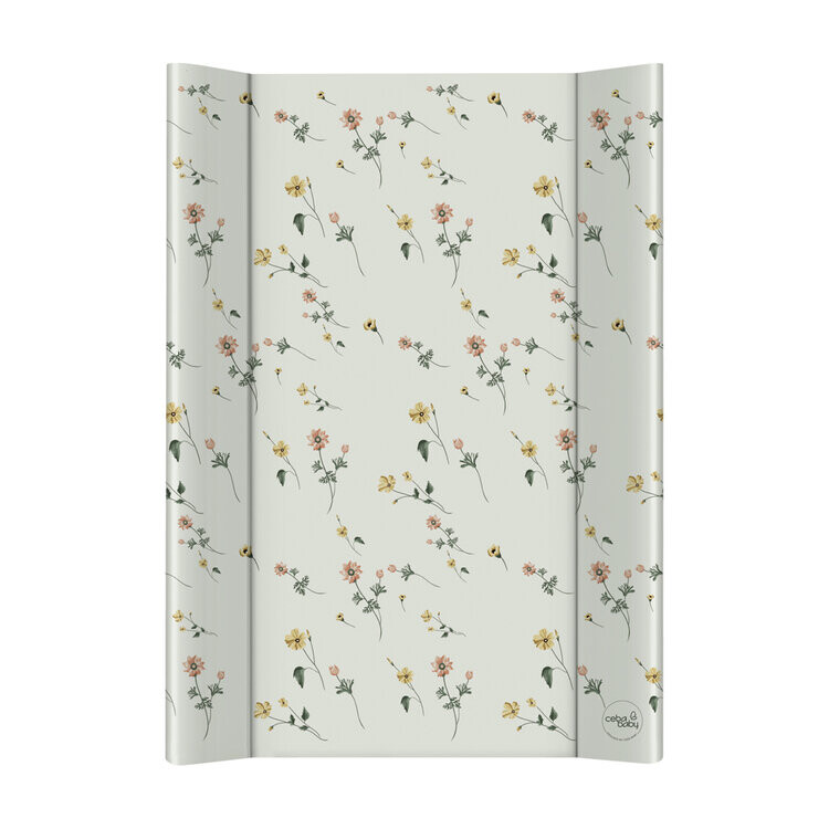 CEBA BABY Podložka prebaľovacia 2-hranná s pevnou doskou (50x70) Ultra Light Floral Breeze