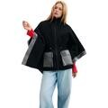 Pončá / Plášte do dažďa Desigual PONCHO_DENIM ALDAMA GREY 26WAIA29