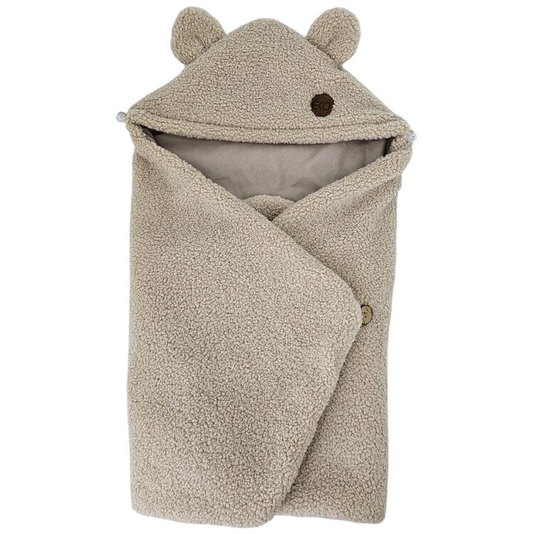EKO Fusak do autosedacky buclé s bavlnou Dark Beige 110x100cm