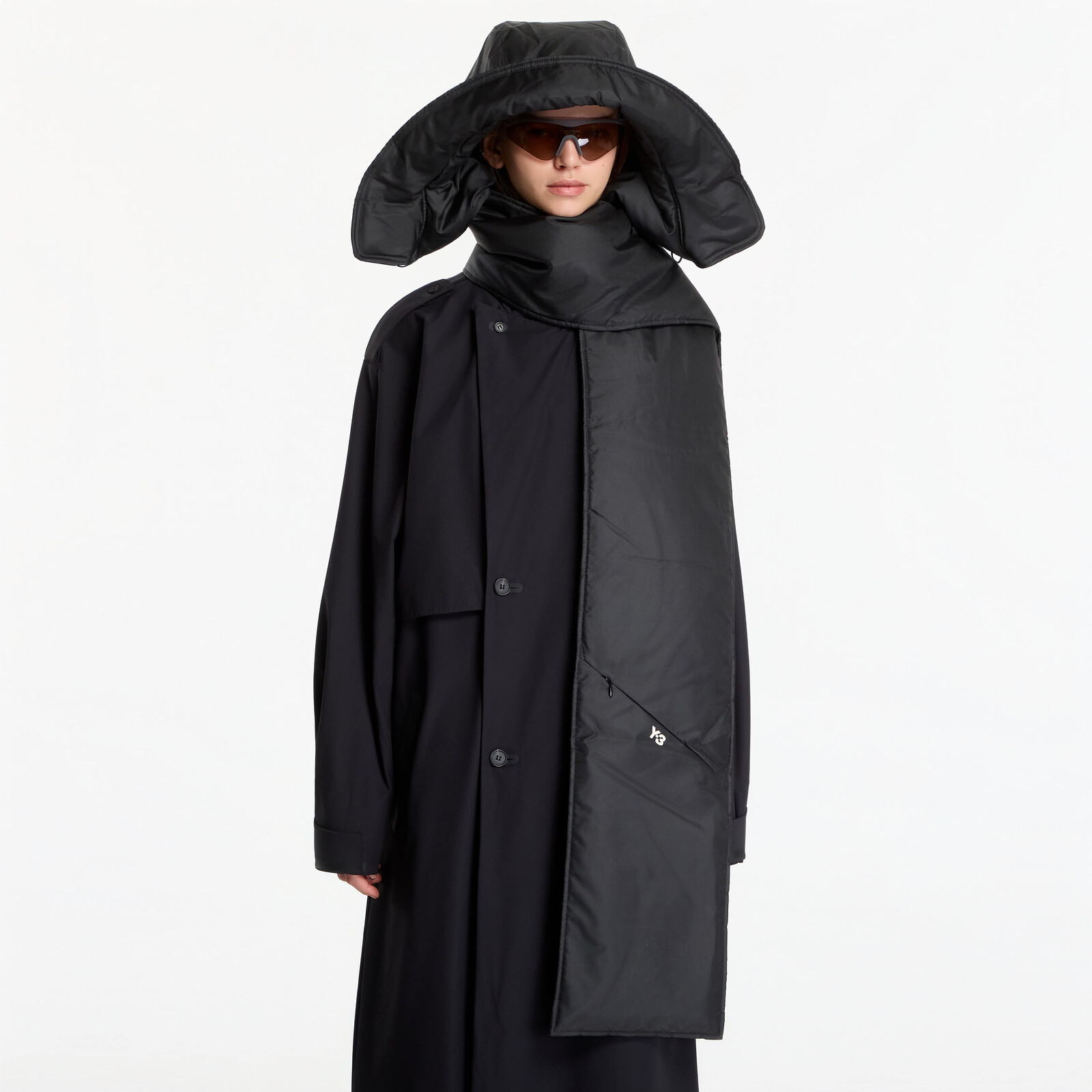 Šál Y-3 Padded Hooded Scarf Black Universal