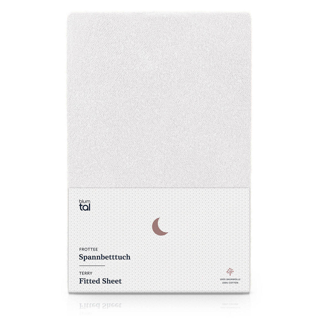 Blumtal FROTÉ napínacie prestieradlo s certifikátom Oeko-TEX, 200x200x30cm, Biela