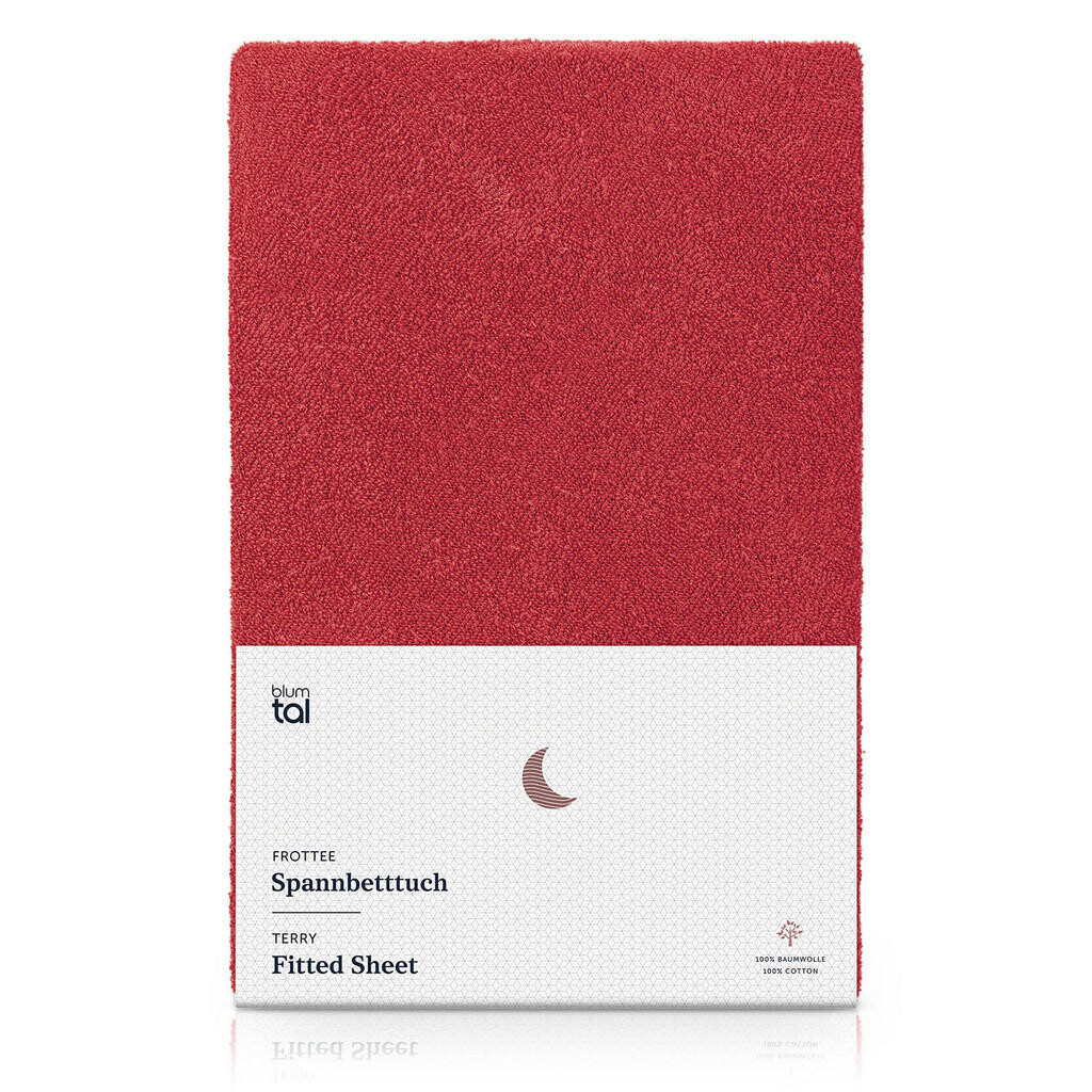 Blumtal FROTÉ napínacie prestieradlo s certifikátom Oeko-TEX, 138x190x30cm, Rot
