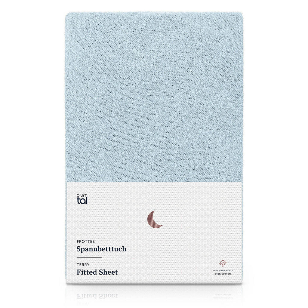 Blumtal FROTÉ napínacie prestieradlo s certifikátom Oeko-TEX, 140x200x27cm, Hellblau