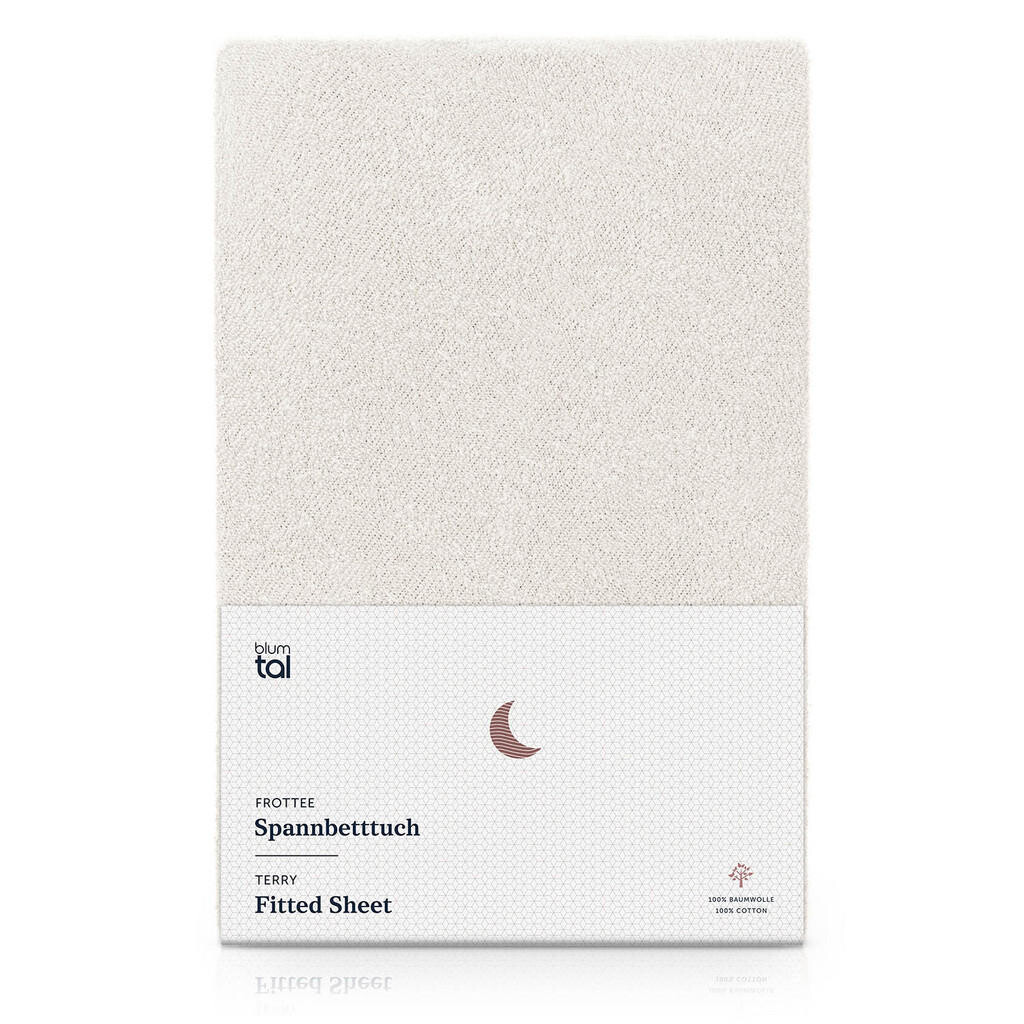 Blumtal FROTÉ napínacie prestieradlo s certifikátom Oeko-TEX, 160x200x30cm, Creme