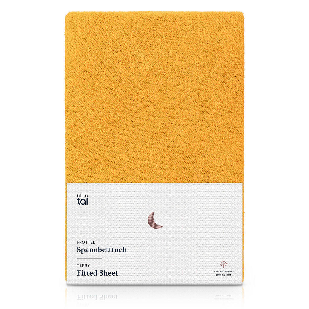Blumtal FROTÉ napínacie prestieradlo s certifikátom Oeko-TEX, 90x190x30cm, Gelb