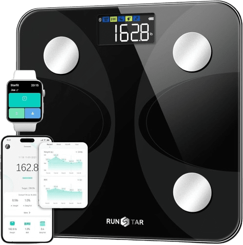 RUNSTAR 4E Body Scale Diagnostická osobná inteligentná váha, čierna