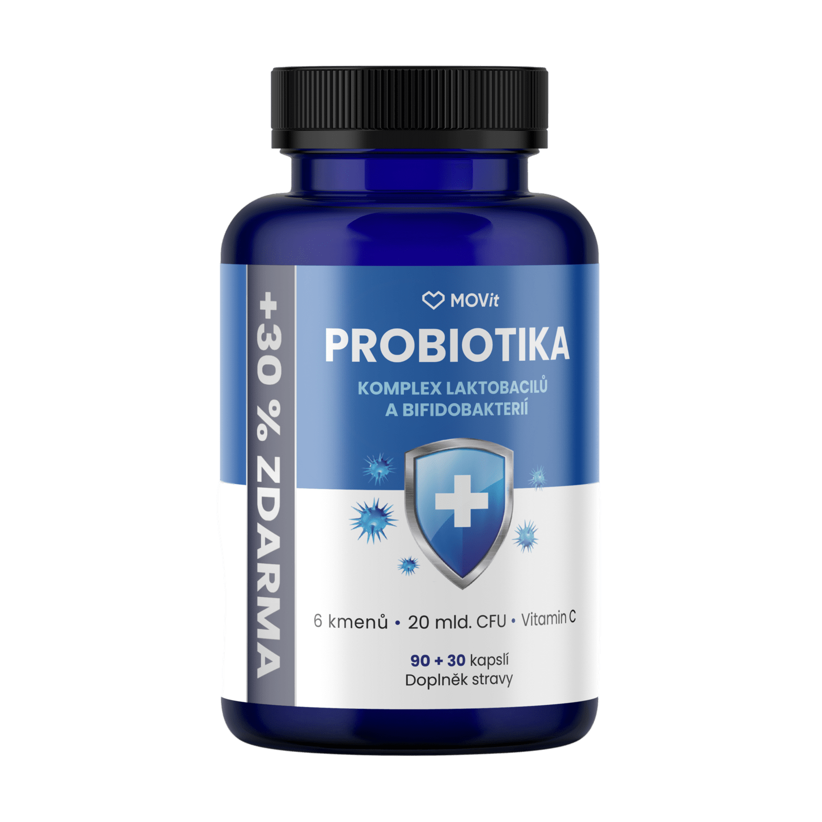 MOVIT ENERGY Probiotiká, komplex laktobacilov a bifidobaktérií 120 kapsúl