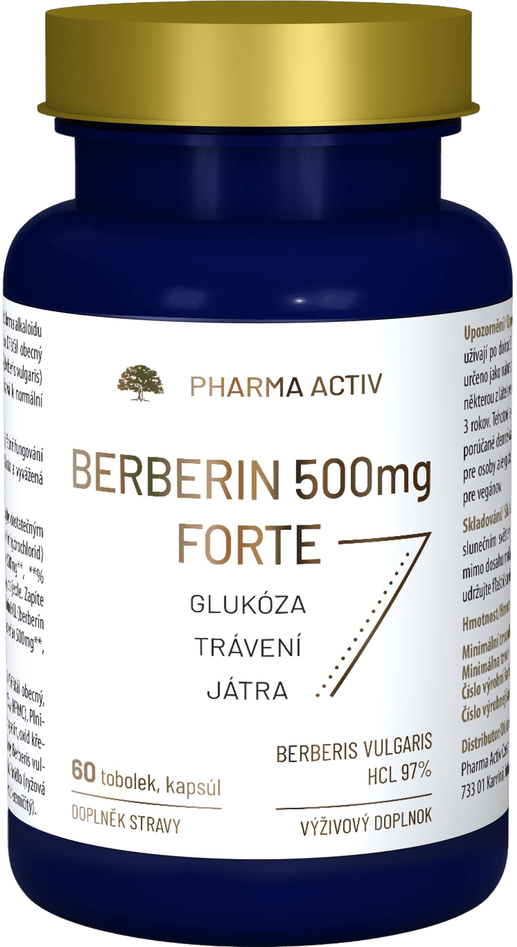 PHARMA ACTIV Berberín 500mg FORTE 60 x 500 mg