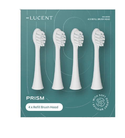 BE LUCENT Prism Sonic Toothbrush Heads, white 4 ks