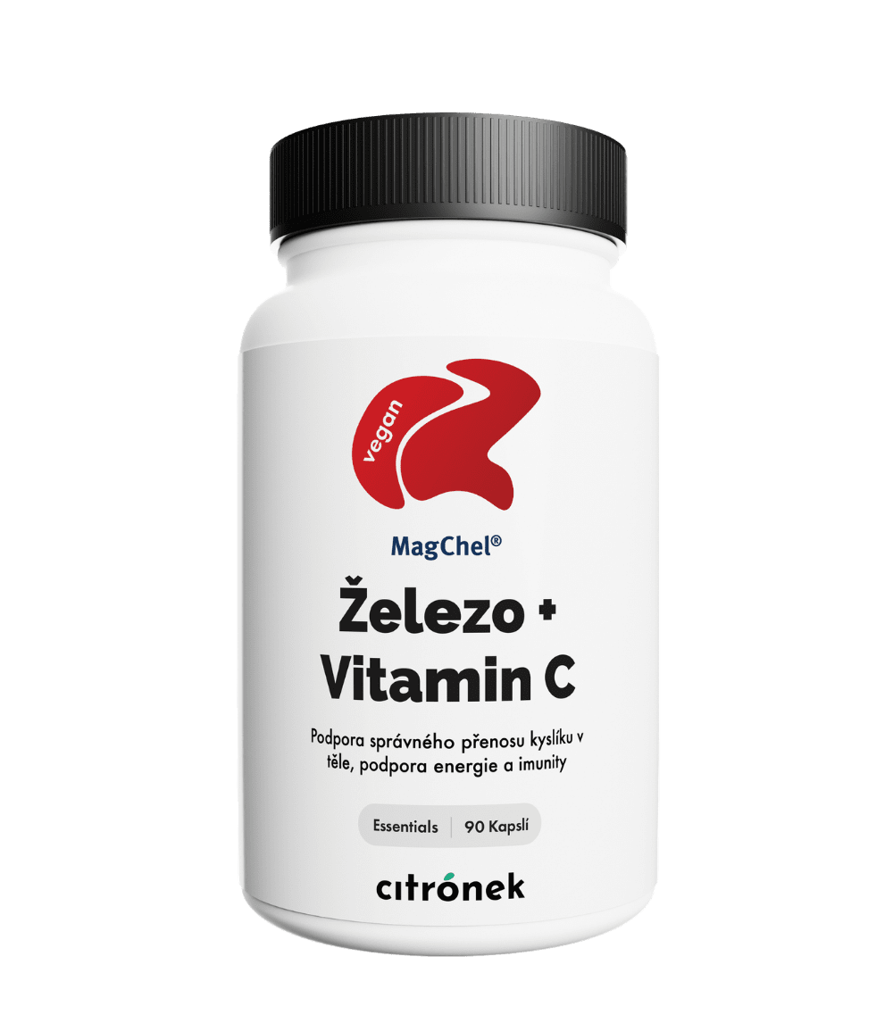 CITRONEK Železo bisglycinát MagChel® + Vitamín C 90 kapsúl