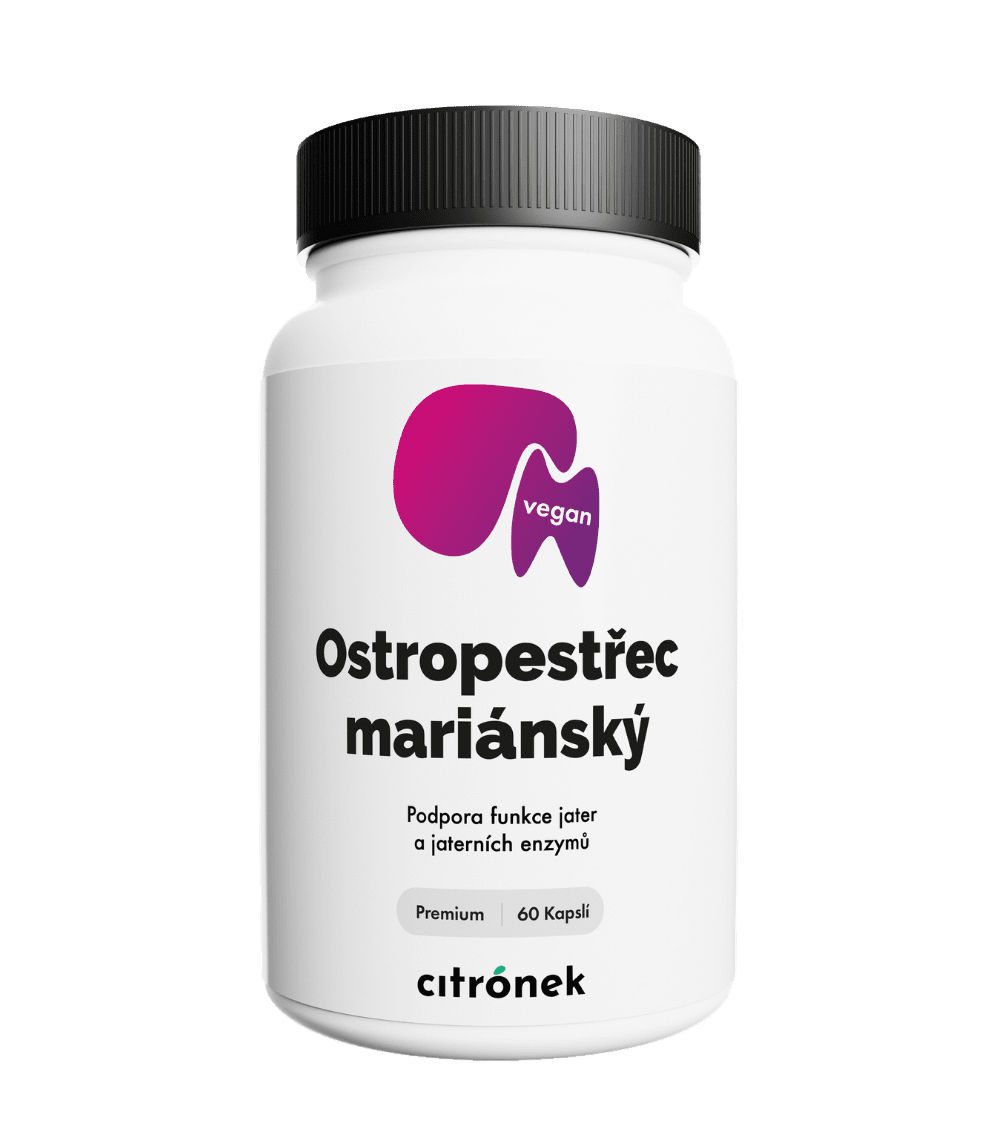 CITRONEK Pestrec mariánsky, extrakt so silymarínom 200 mg 60 kapsúl