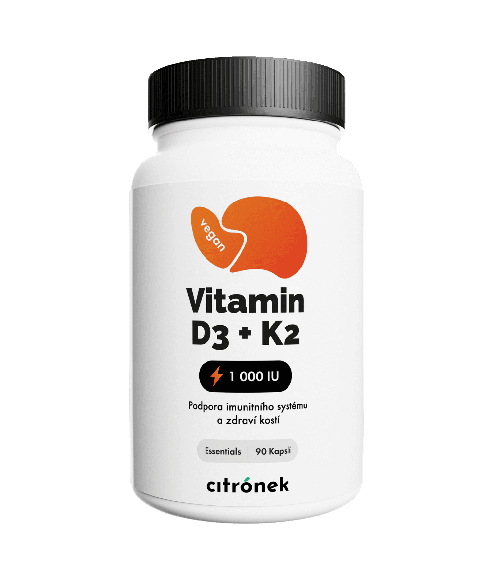 CITRONEK Vitamín D3 1000 IU + K2 (MK-7) 90 kapsúl
