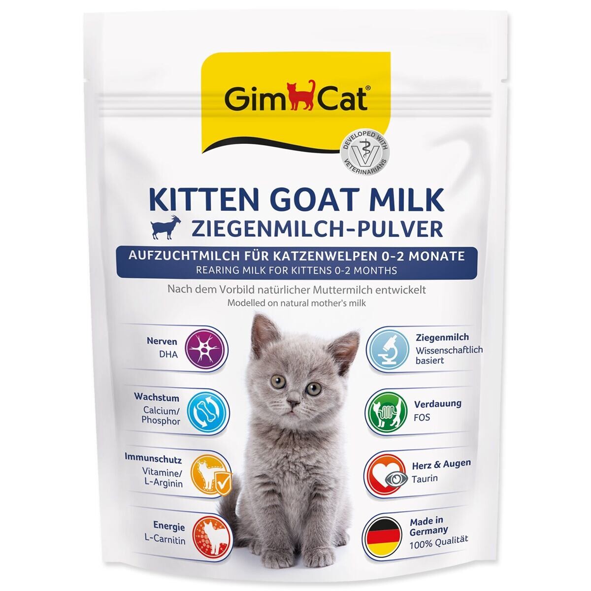 GimCat sušené kozie mlieko pre mačiatka - 200 g