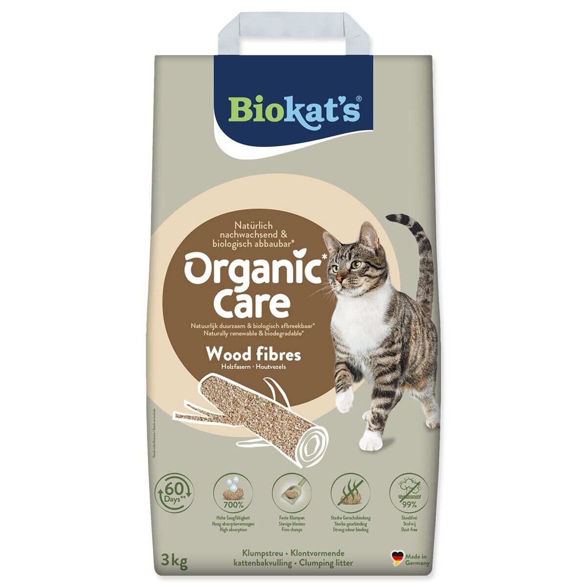 Biokat’s Organic Care drevné vlákna - 8 l (cca 3 kg)
