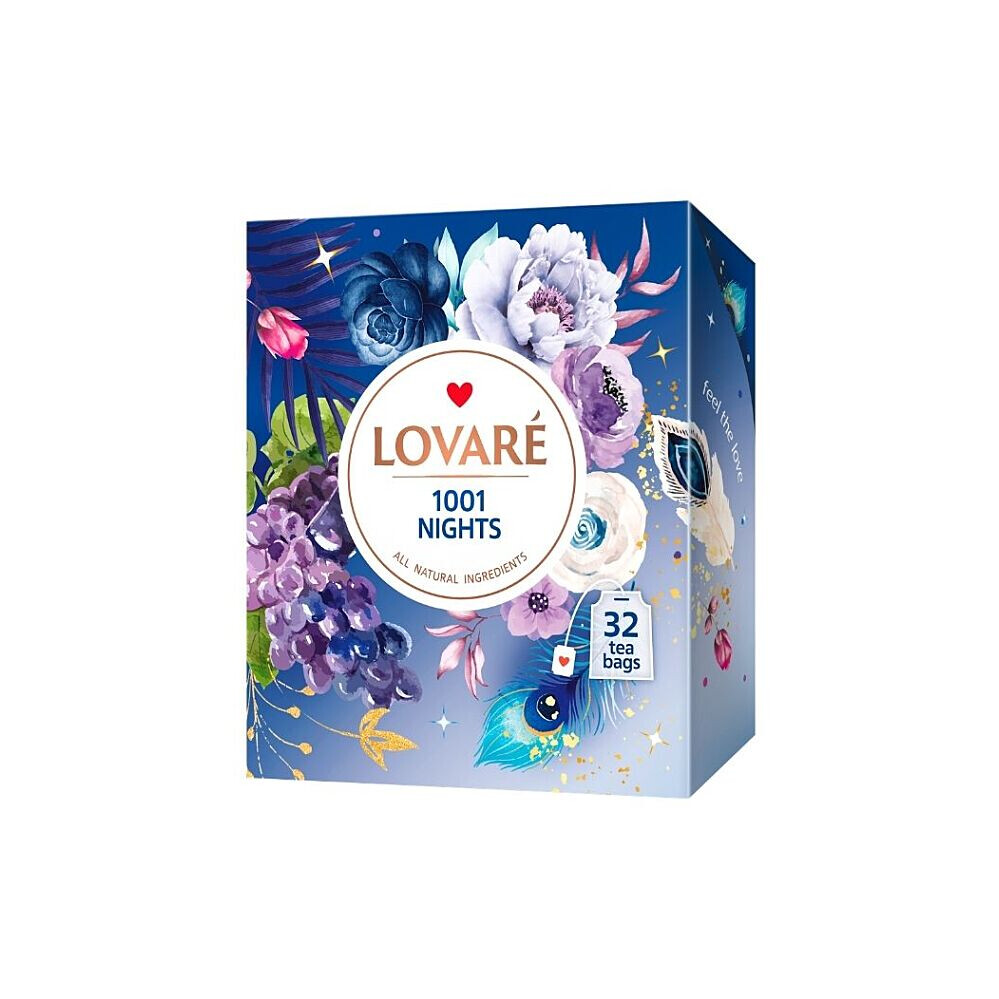 LOVARÉ 1001 Nights čierny a zelený čaj 32 vrecúšok