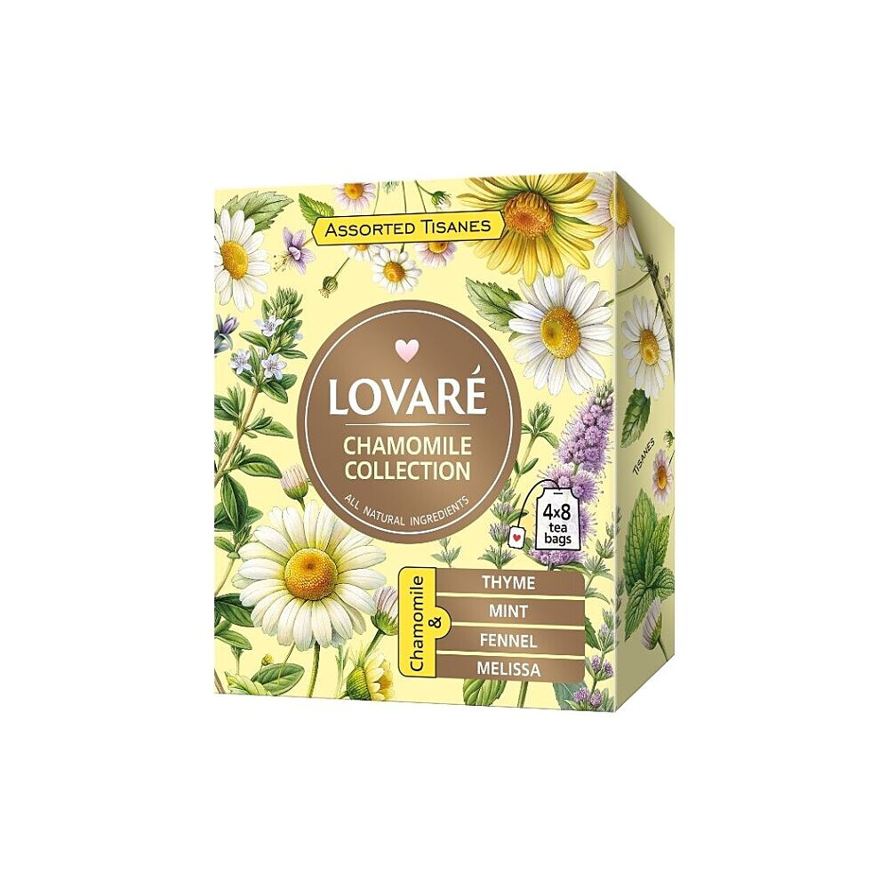 LOVARÉ Chamomile collection kolekcia bylinných čajov 32 vrecúšok