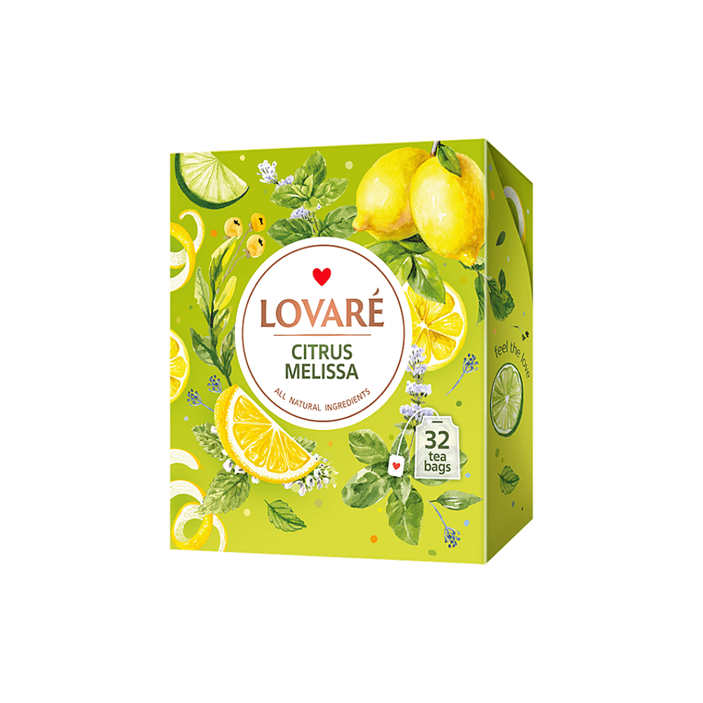 LOVARÉ Citrus melissa zelený čaj 32 vrecúšok