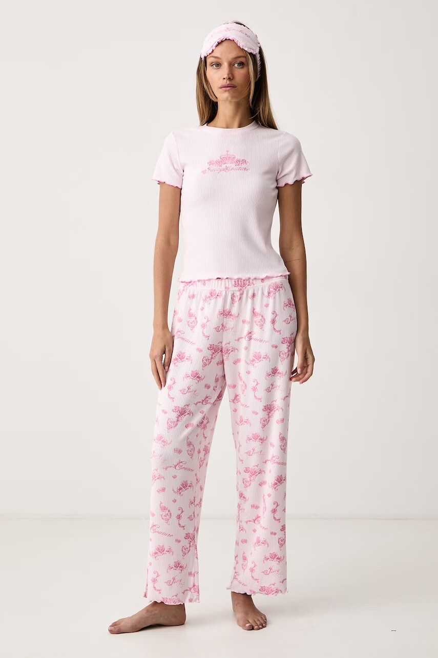 Juicy Couture dvojdielne pyžamo dámske ROSE RIB SET