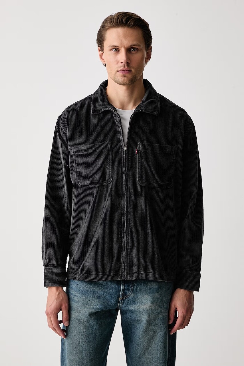 Levi's košeľová bunda pánska menčestrová PORTS ZIP UP