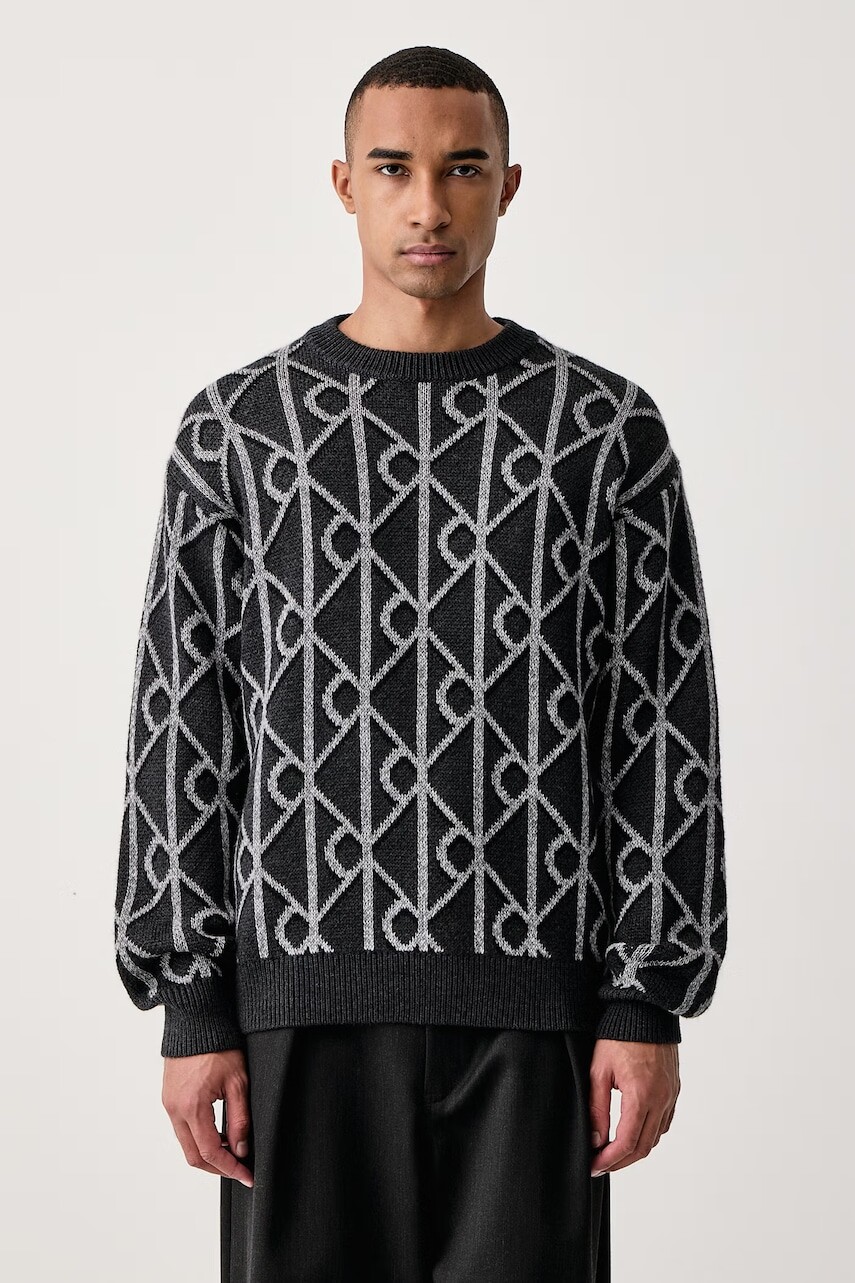 Calvin Klein sveter na gombíky pánsky s prímesou vlny