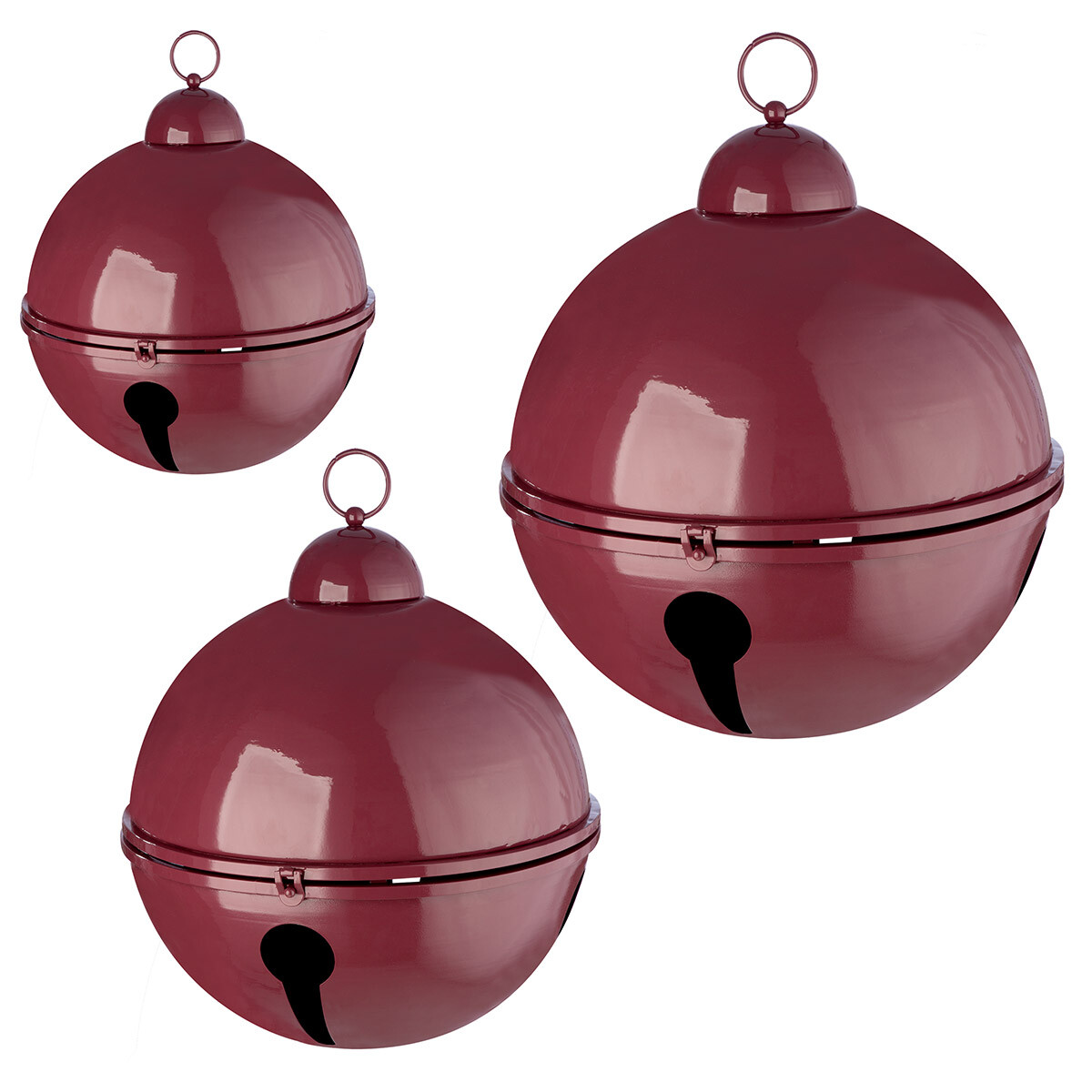 Sada 3 závesných gúľ Glöckchen, 68 cm