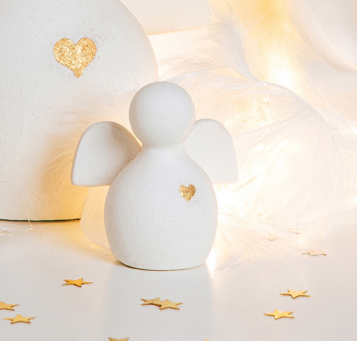 Dekoratívny anjel Heart, 6 cm