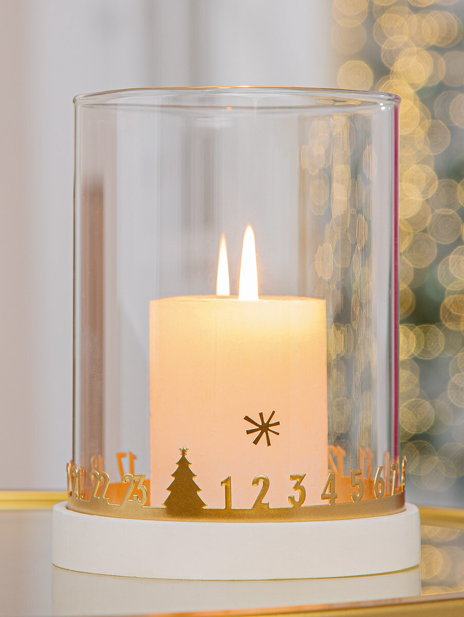 Adventná lucerna Adventskalender, 15,5 cm