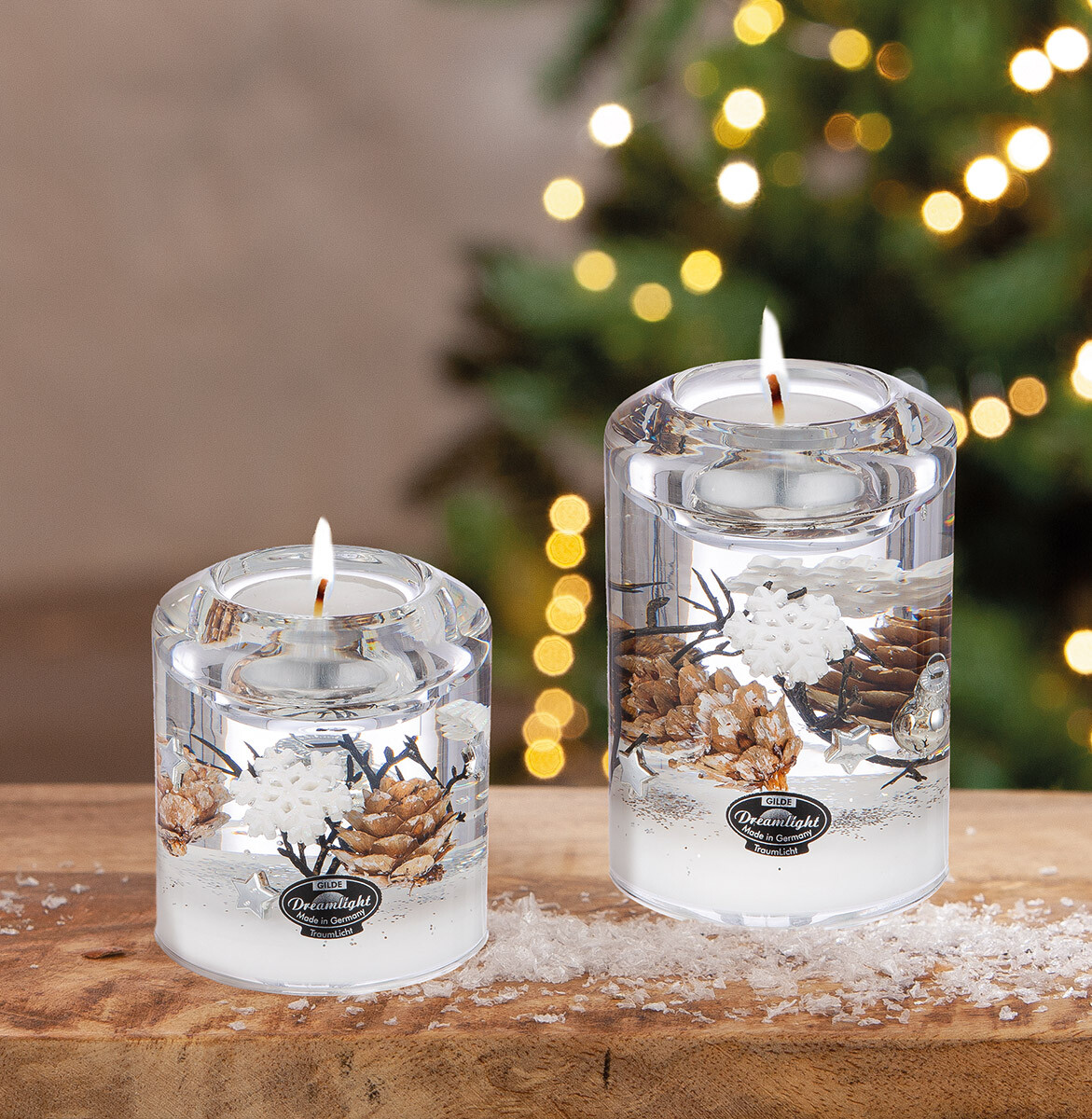 Svietnik na čajovú sviečku Candela Smart Winter Story, 8 cm