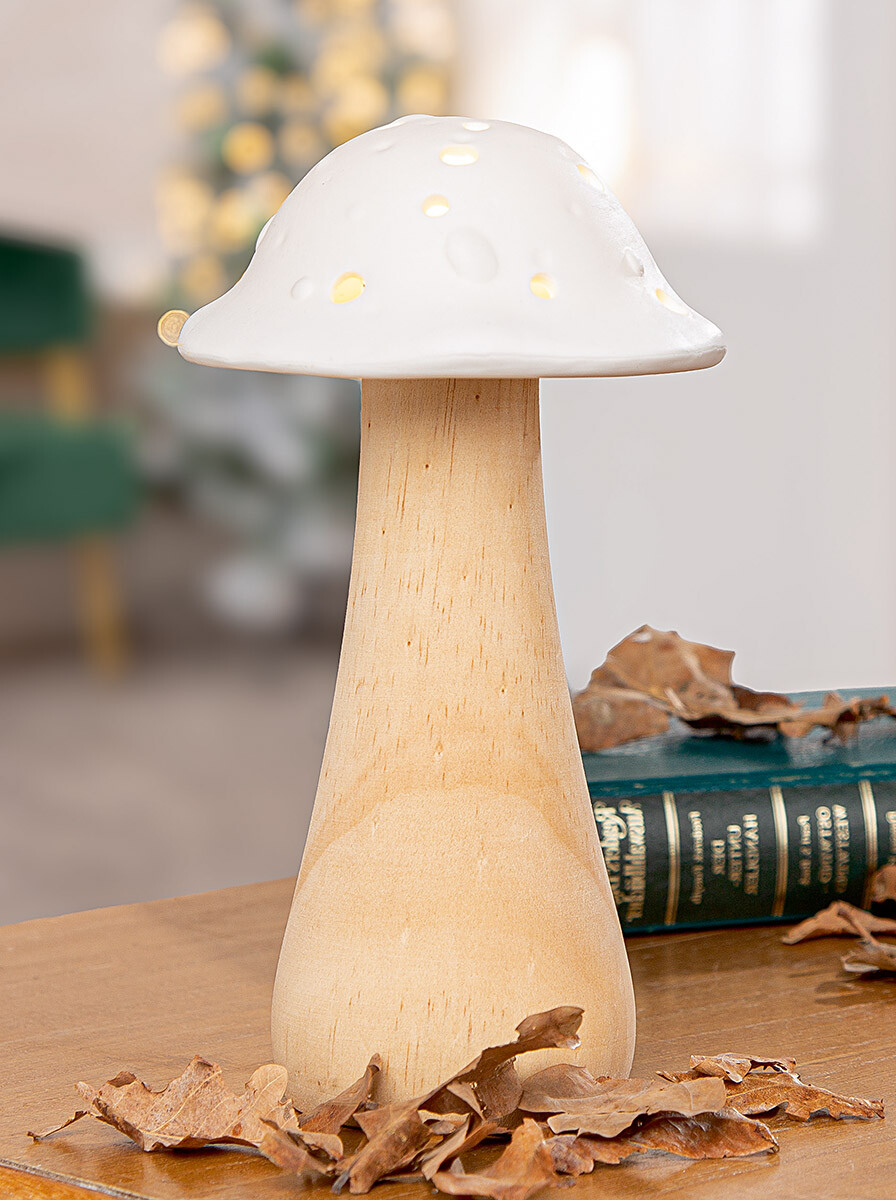 LED dekorácia v tvare huby Sveppur, 20,5 cm