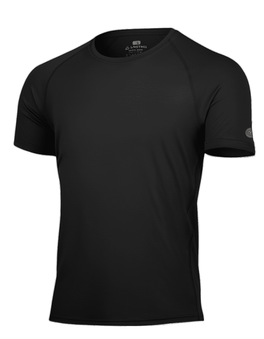 Lasting QUIDO 9090 čierne pánske merino tričko Veľkosť: 4XL-