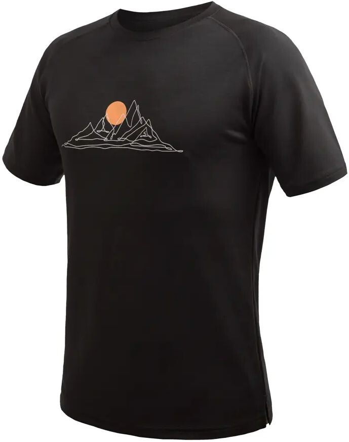 SENSOR MERINO BLEND MOON pánske tričko kr.rukáv čierna Veľkosť: S