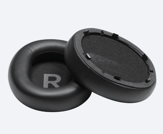 Náhradné náušníky pre slúchadlá Anker Soundcore Space One Pro - čierne, kožené