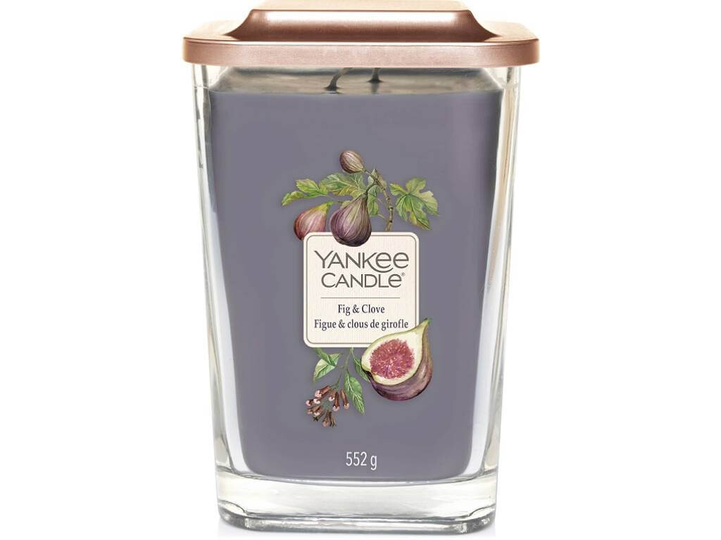 Yankee Candle Aromatická sviečka veľká hranatá Fig & Clove 552 g