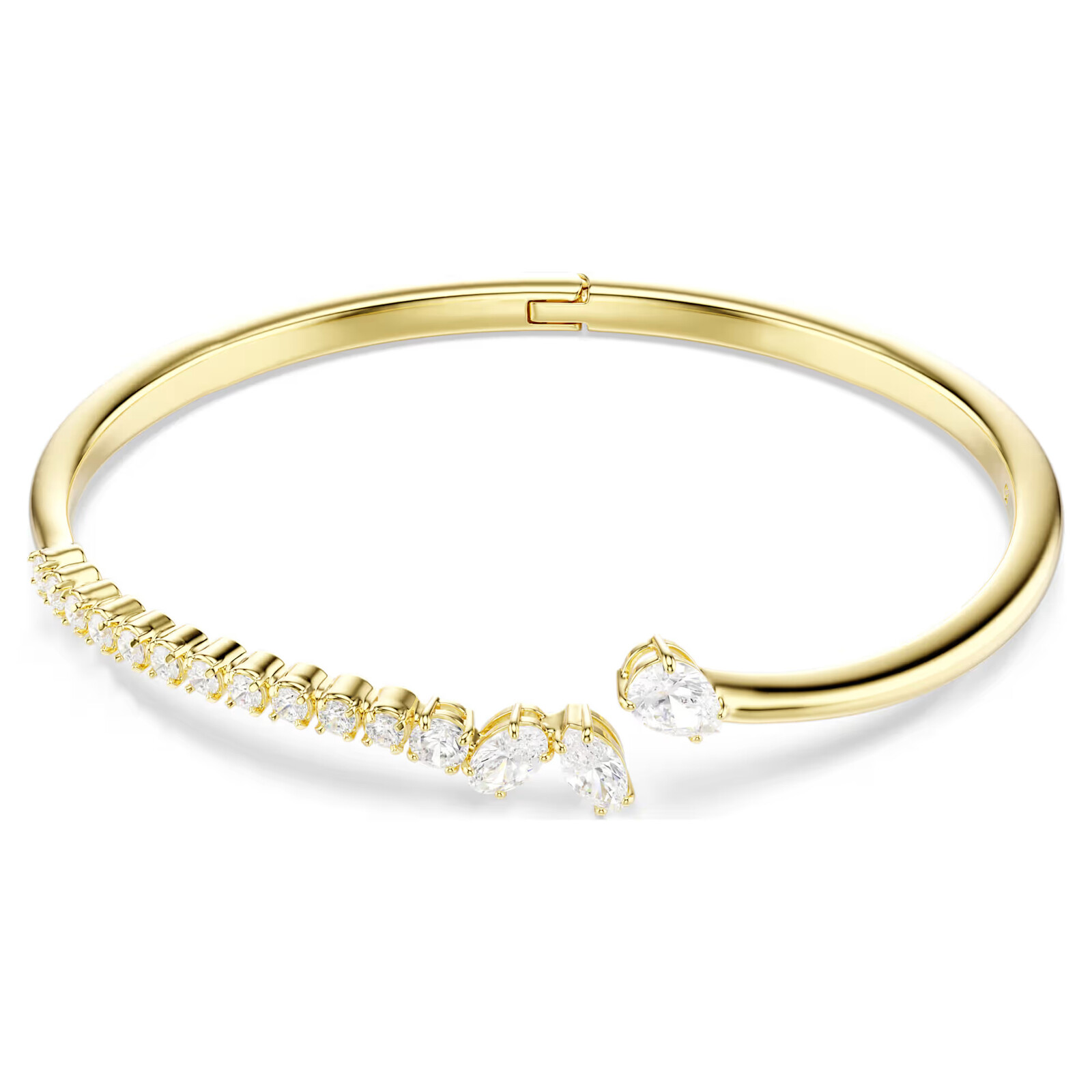 Swarovski Pozlátený pevný náramok so Swarovski zirkónmi Mesmera 5761639 17,9 cm