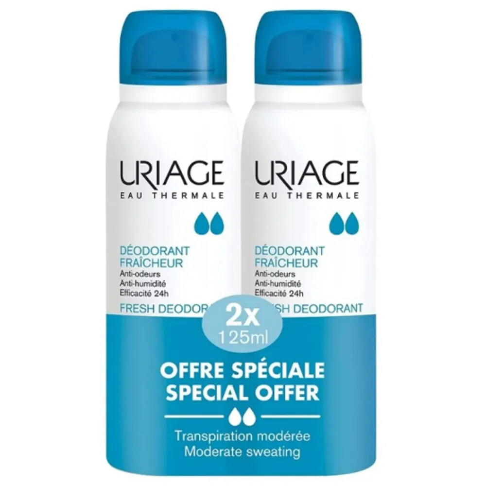 Uriage Sada osviežujúcich dezodorantov v spreji Fresh Deodorant Set 2 x 125 ml