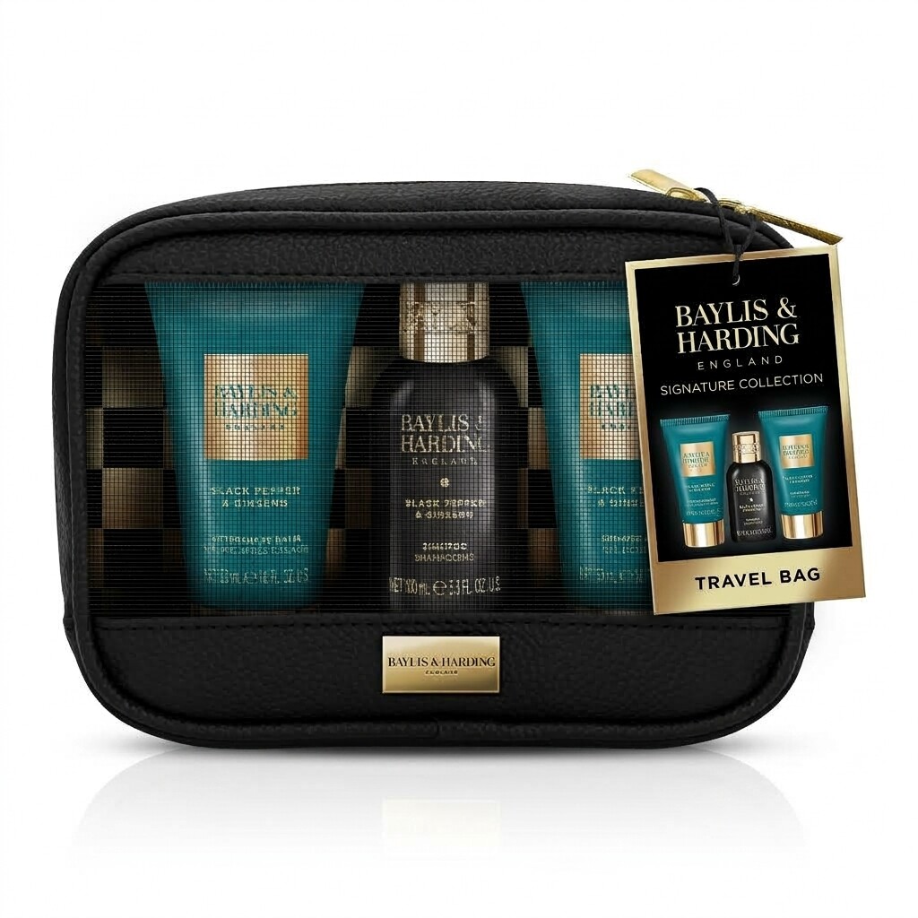 Baylis & Harding Darčeková sada v taštičke Black Pepper & Ginseng 3 ks