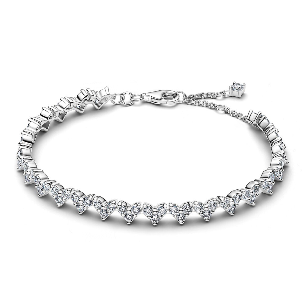Pandora Strieborný náramok so srdiečkami Timeless 594390C01 20 cm