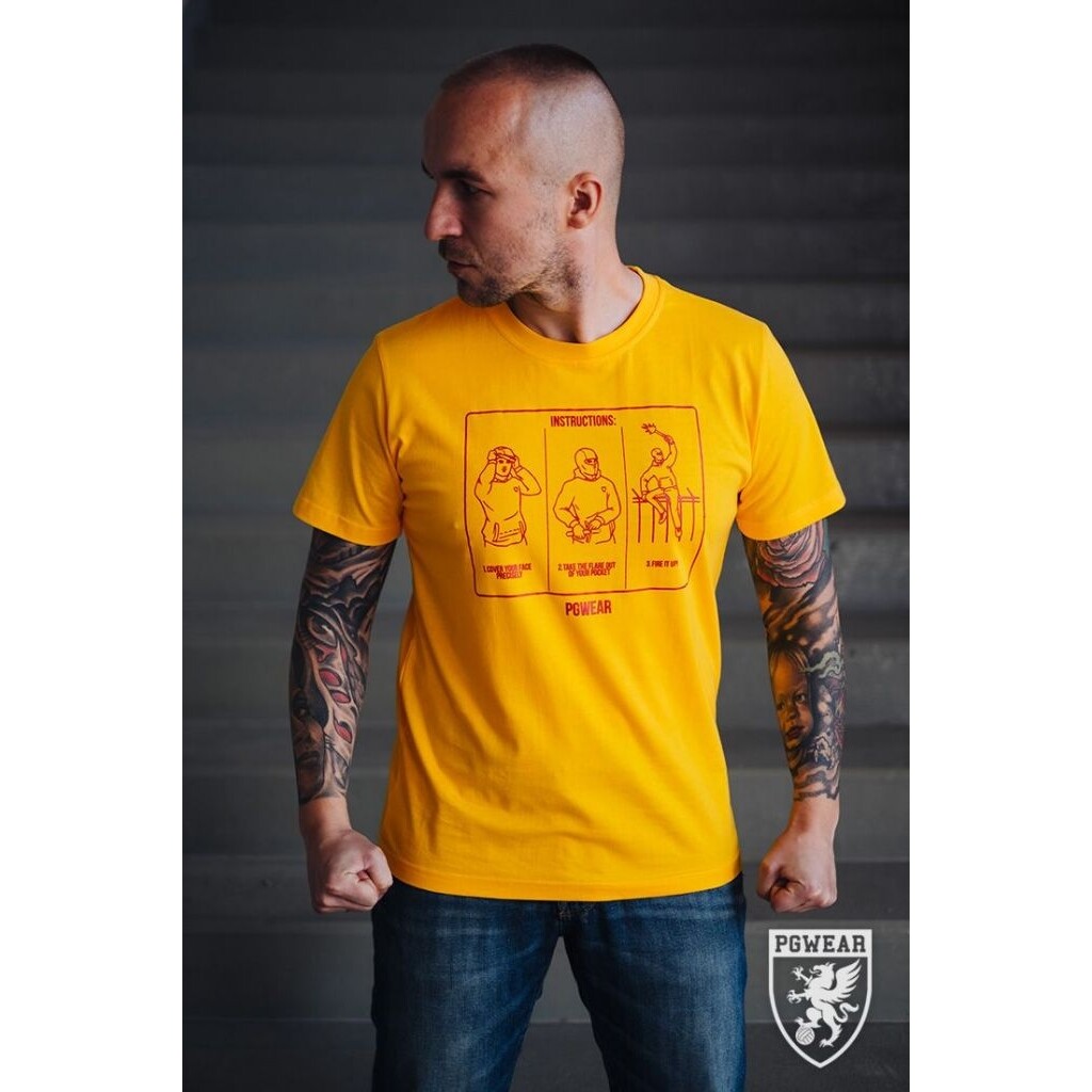 Tričko PGwear Instructions - žlté, 3XL