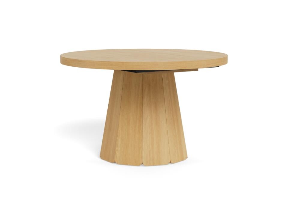 Rozkládací kulatý jídelní stůl Atmore 120/180 cm dub přírodní