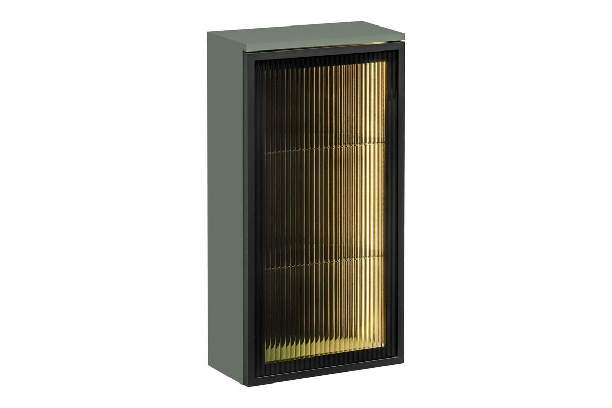 Závěsná horní koupelnová skříňka Sombra Green s LED osvětlením 83-40-1DG reed green