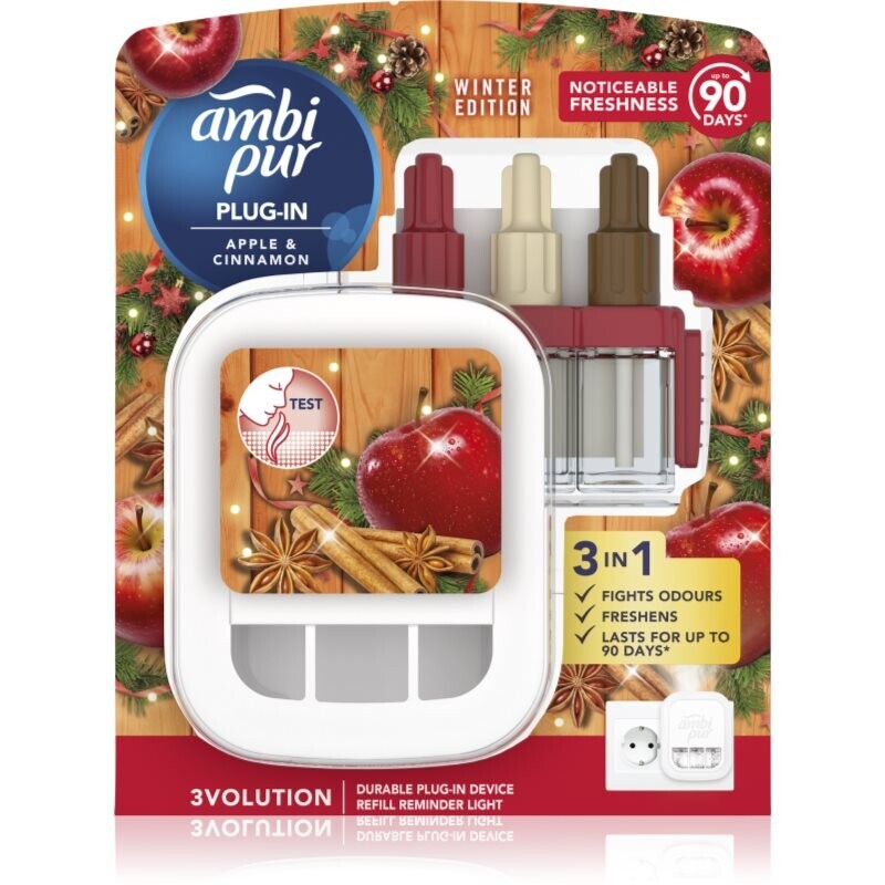 AmbiPur 3volution Apple & Cinnamon elektrický osviežovač vzduchu s náplňou 20 ml
