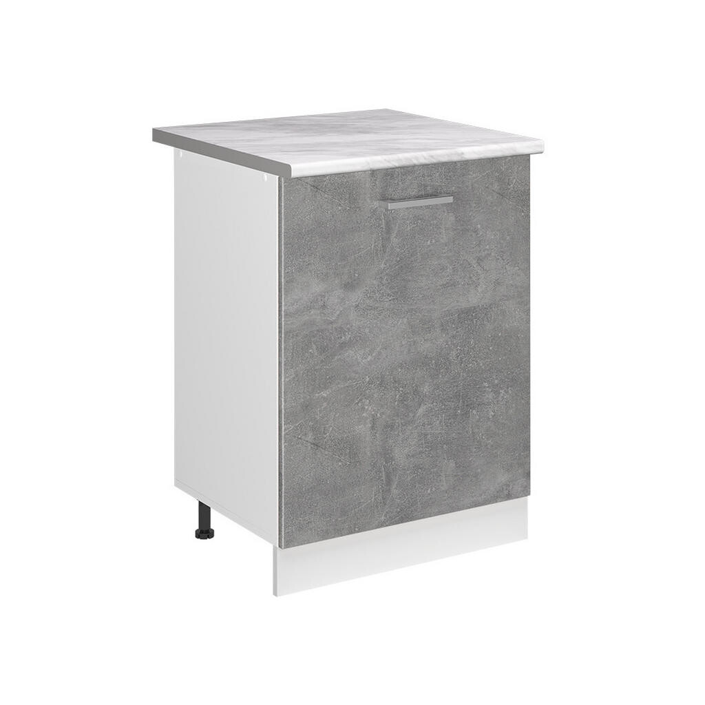 Vicco KUCHYNSKÁ SPODNÁ SKRINKA R-Line, betón/biely, 60 cm s 1 dverami Marmori työtaso