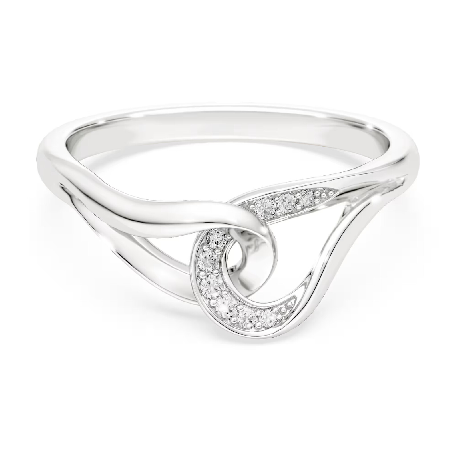 Swarovski Elegantný strieborný prsteň so zirkónmi Classica 5745566 58 mm
